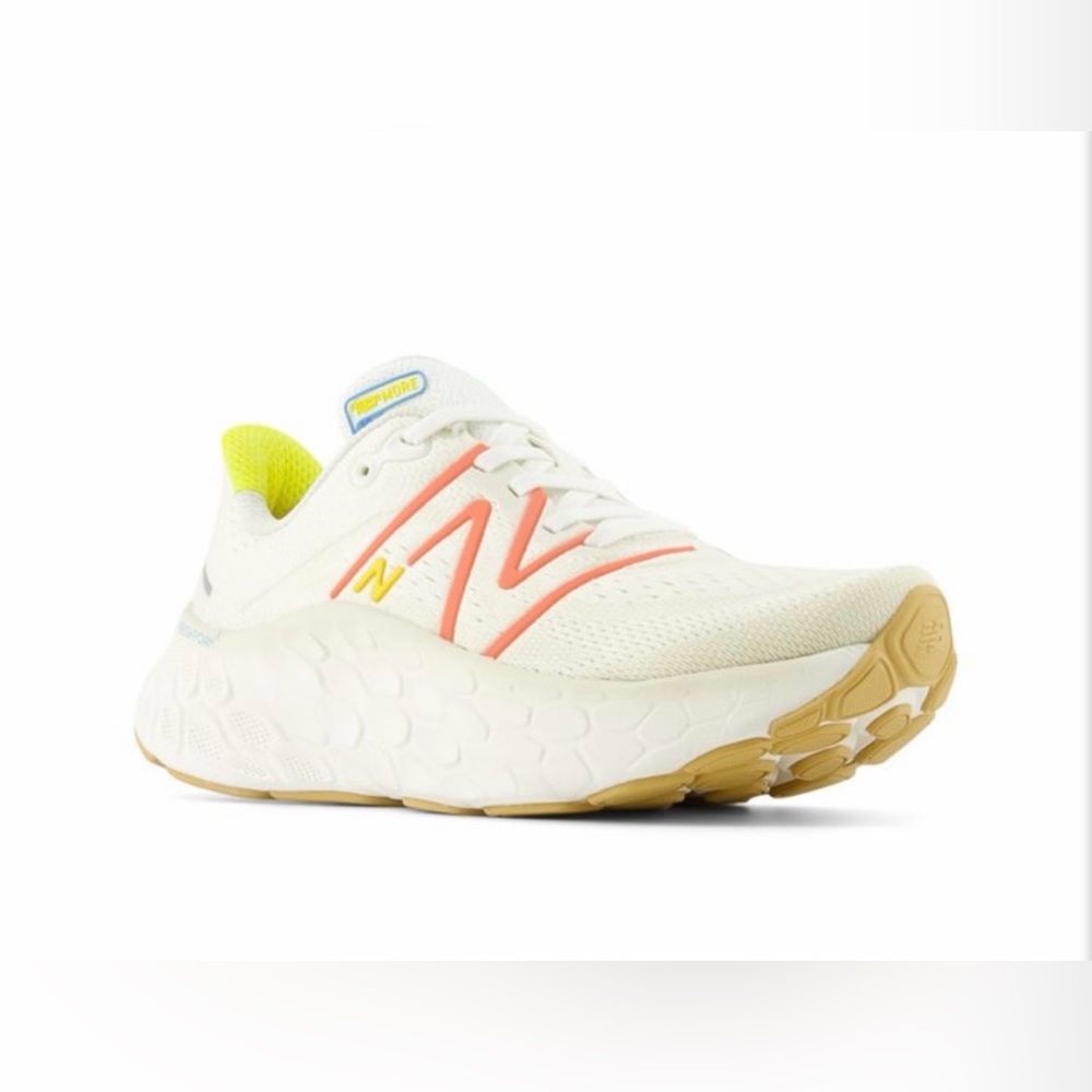 New Balance Women's White Coral Athletic Running Shoes